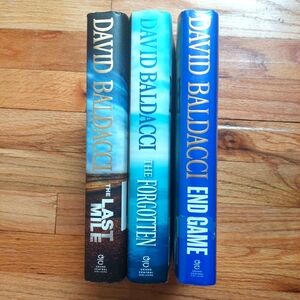3 David Baldacci Novels - Hard Cover Books Will Robie, John Puller, Amos Decker